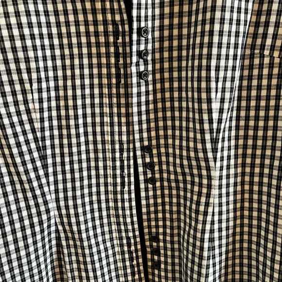 Buffalo black & white check Shirt Signature Larry Levine Long Sleeve Women's M - Picture 6 of 14